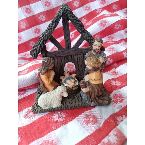 K's Collection Vintage Nativity Scene Home Decor 5" - Picture 2 of 8